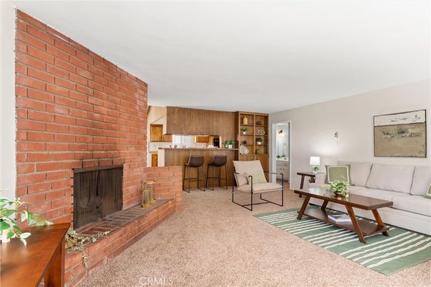 Fireplace, Interior, Kitchen, Living room, Stone Walls