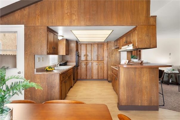 Interior, Kitchen, Wood Texture Flooring