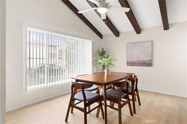 Dining room, Interior, Wooden Beams, Wood Texture Flooring