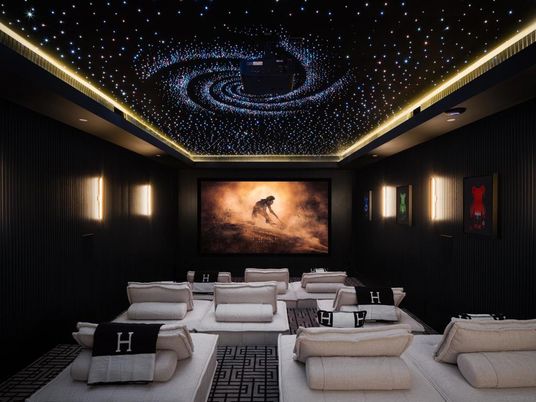 Home Theatre Room, Interior, Projection Screen, Recessed Lighting, Theatre Room