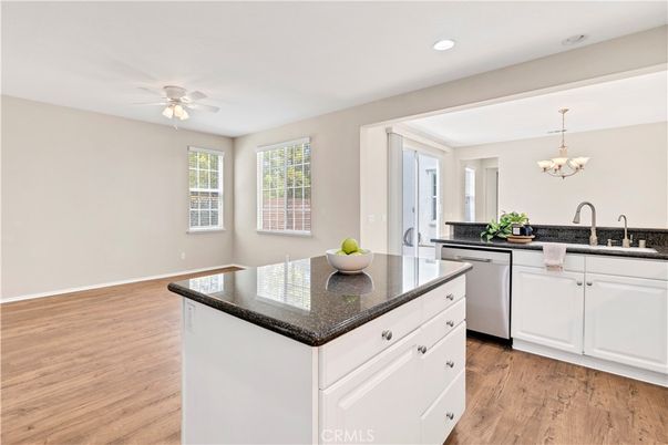Chandelier, Interior, Kitchen, Recessed Lighting, Wood Texture Flooring