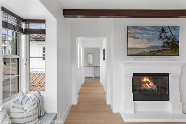 Fireplace, Interior, Wooden Beams, Wood Texture Flooring