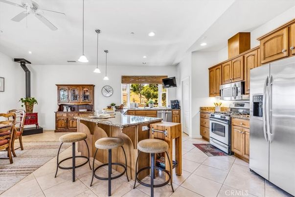 Interior, Kitchen, Pendant Lights, Recessed Lighting, Stainless Steel Appliances
