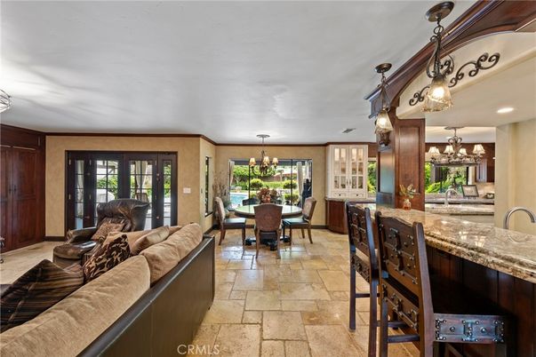 Chandelier, Dining room, Interior, Living room, Recessed Lighting