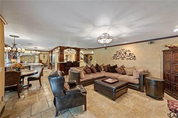 Chandelier, Dining room, Interior, Living room, Recessed Lighting