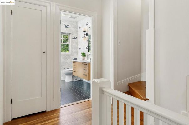 Bathroom, Interior, Marble Walls, Wood Texture Flooring