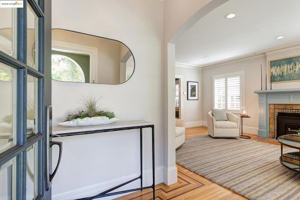 Fireplace, Interior, Recessed Lighting, Wood Texture Flooring