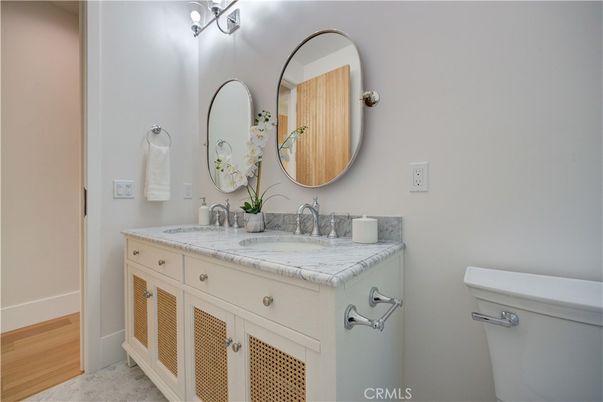 Bathroom, Dual Sink Vanities, Interior, Wood Texture Flooring