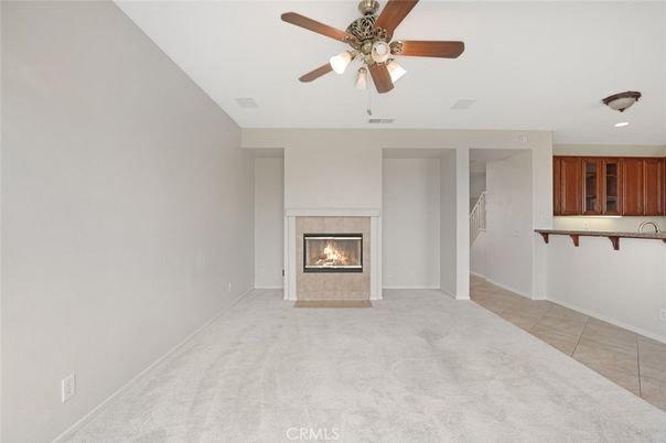 Empty room, Fireplace, Interior