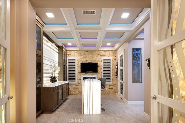 Interior, Recessed Lighting, Stone Walls