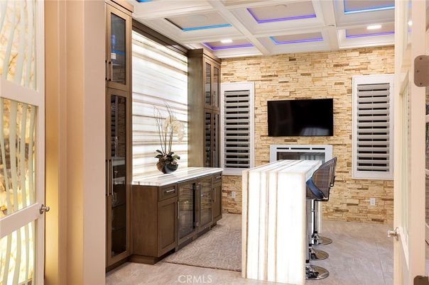 Interior, Recessed Lighting, Stone Walls