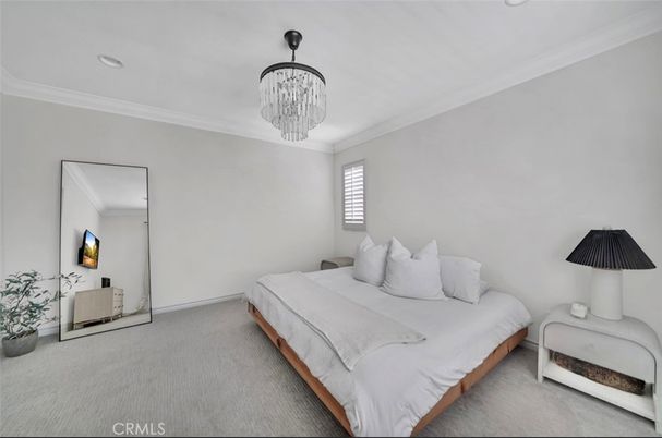 Bedroom, Chandelier, Interior, Recessed Lighting