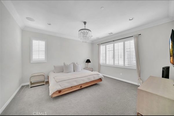 Bedroom, Chandelier, Interior, Recessed Lighting