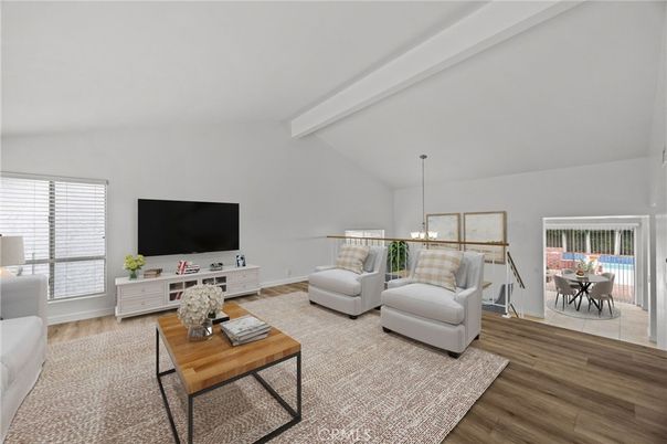 Dining room, Interior, Living room, Pendant Lights, Wood Texture Flooring