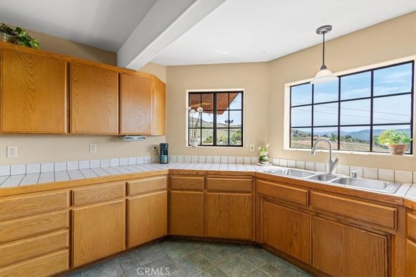 Interior, Kitchen, Pendant Lights, Tile Countertops