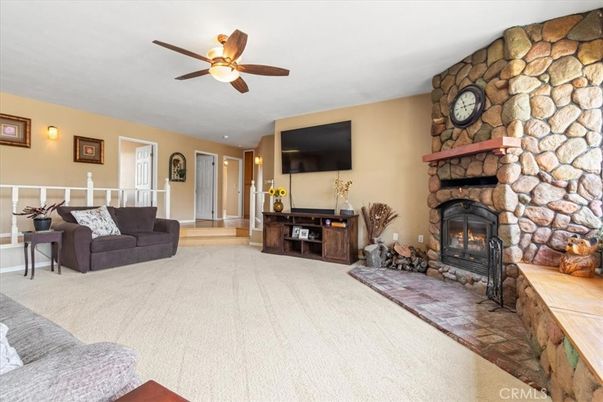 Fireplace, Interior, Living room, Stone Walls