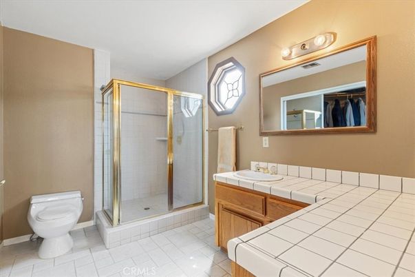Bathroom, Glass Shower, Interior, Tile Countertops