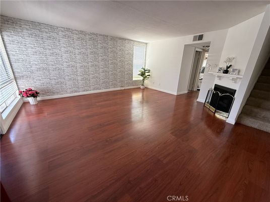 Empty room, Fireplace, Interior, Wood Texture Flooring