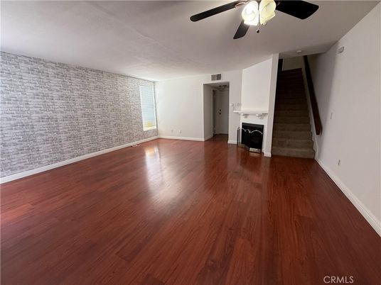 Empty room, Fireplace, Interior, Wood Texture Flooring