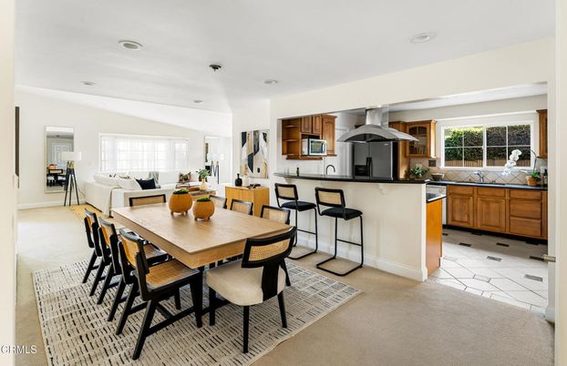 Dining room, Interior, Kitchen, Living room, Recessed Lighting