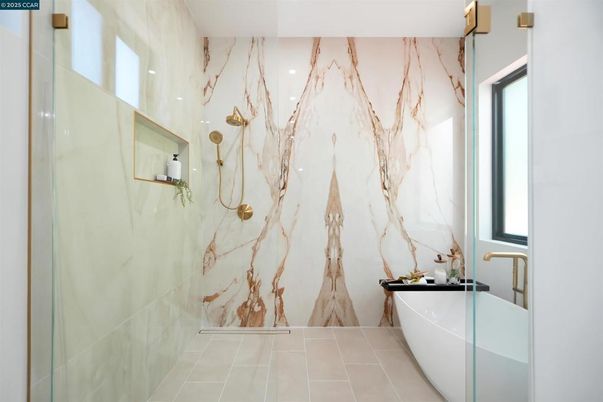 Bathroom, Free Standing Baths, Interior, Marble Walls