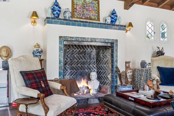 Fireplace, Interior, Living room, Wooden Beams