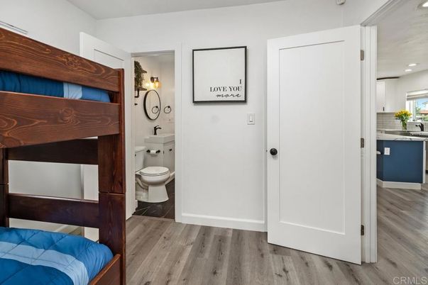 Bathroom, Interior, Recessed Lighting, Wood Texture Flooring