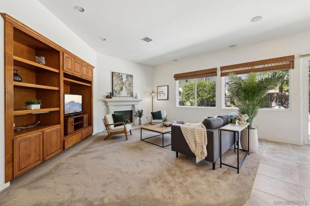 Fireplace, Interior, Living room, Recessed Lighting