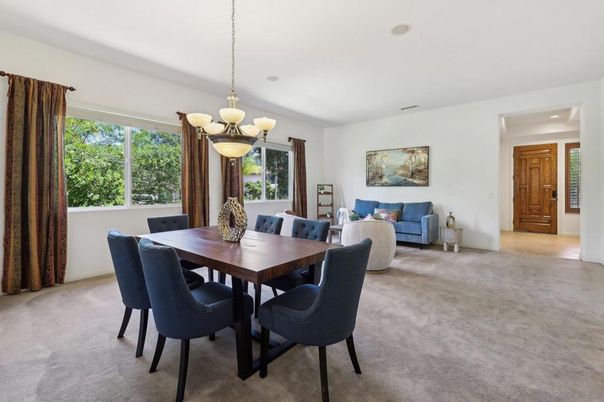 Chandelier, Dining room, Interior, Recessed Lighting