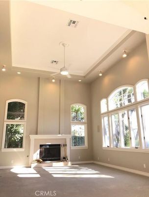 Empty room, Fireplace, Interior, Recessed Lighting