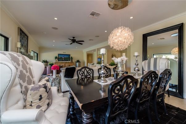 Chandelier, Dining room, Interior, Living room, Recessed Lighting