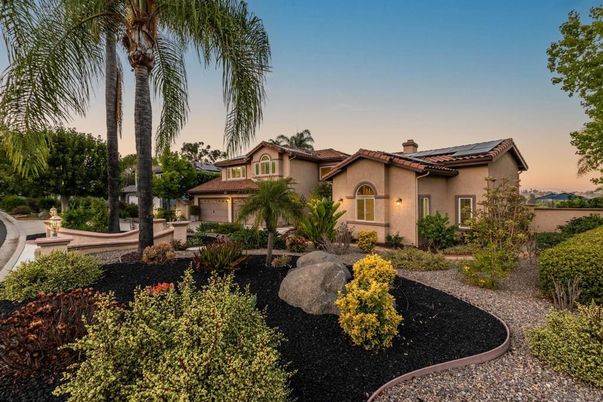 Attached, Backyard, Exterior, Facade, Solar Panels, Mediterranean