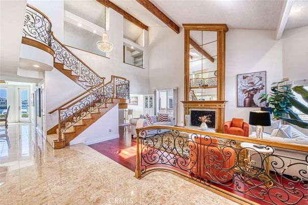 Fireplace, Interior, Pendant Lights, Recessed Lighting, Wood Texture Flooring