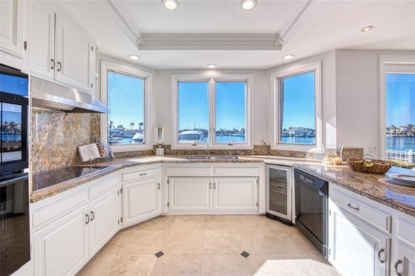 Interior, Kitchen, Recessed Lighting, Stainless Steel Appliances, Water