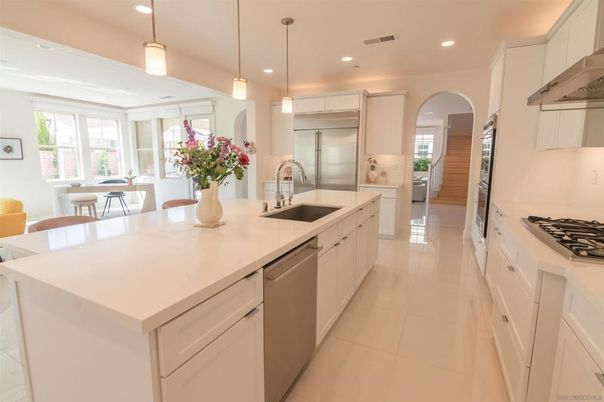 Interior, Kitchen, Pendant Lights, Recessed Lighting, Stainless Steel Appliances