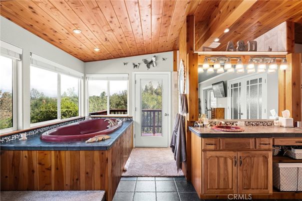 Bathroom, Hot Tub, Interior, Recessed Lighting, Wooden Ceilings