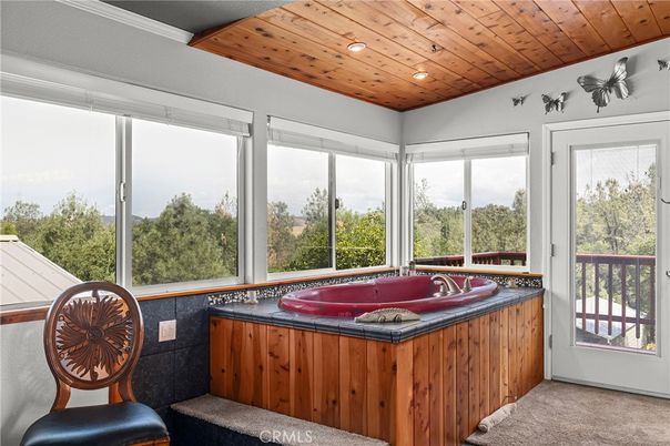 Hot Tub, Interior, Recessed Lighting, Sun Room, Wooden Ceilings