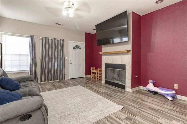 Fireplace, Interior, Wood Texture Flooring