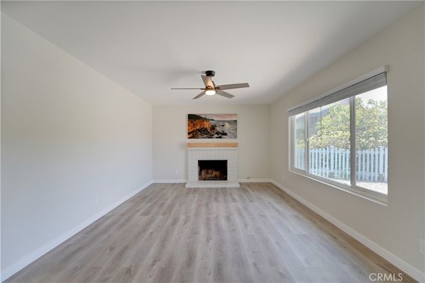 Empty room, Fireplace, Interior, Wood Texture Flooring