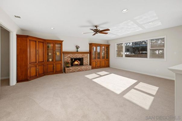 Empty room, Fireplace, Interior, Recessed Lighting
