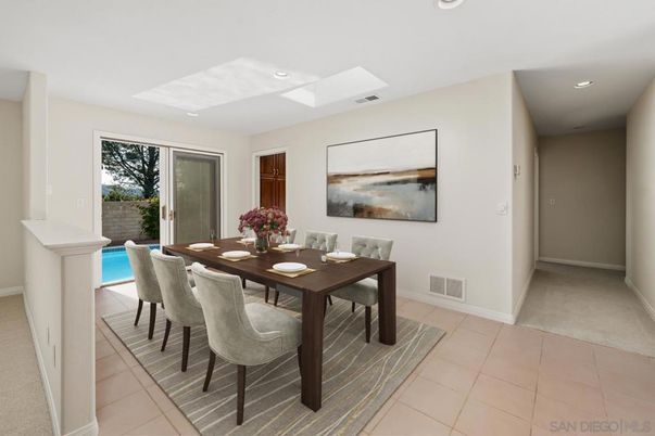 Dining room, Interior, Recessed Lighting