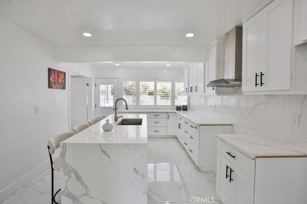 Interior, Kitchen, Marble, Recessed Lighting