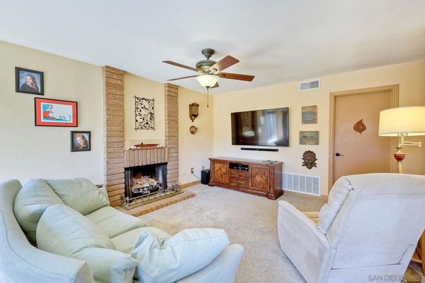 Fireplace, Interior, Living room, Stone Walls