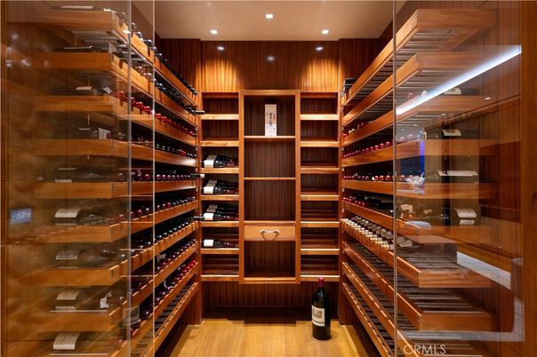 Interior, Recessed Lighting, Wine Storage, Wood Texture Flooring
