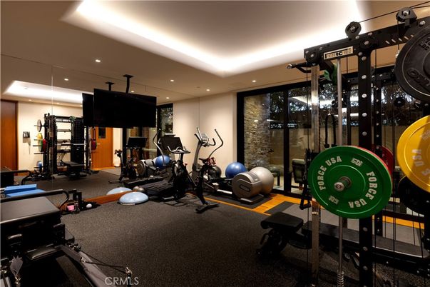 Fitness Equipment, Gym, Interior, Recessed Lighting