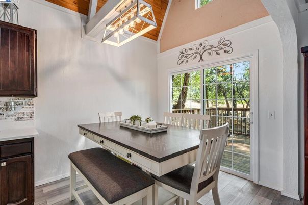 Dining room, Interior, Wood Texture Flooring