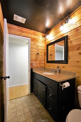 Bathroom, Interior, Wood Texture Flooring, Wooden Walls