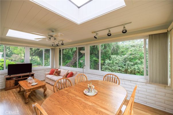 Dining room, Interior, Living room, Sun Room, Wood Texture Flooring