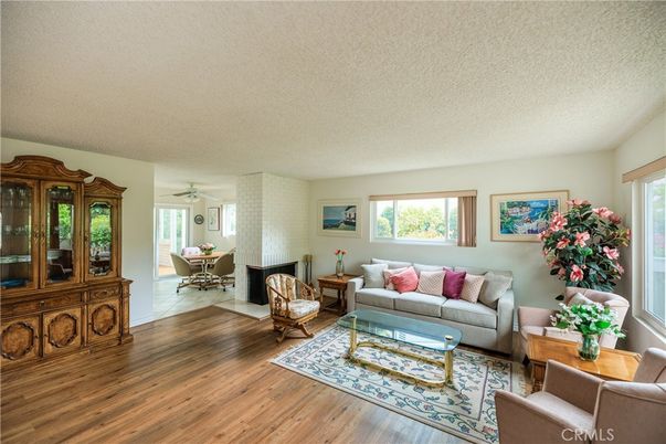 Dining room, Fireplace, Interior, Living room, Wood Texture Flooring