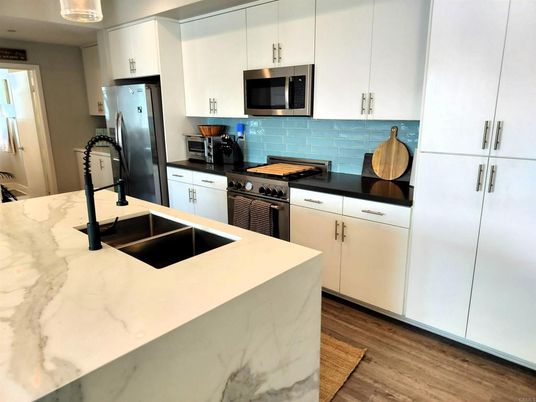 Interior, Kitchen, Wood Texture Flooring
